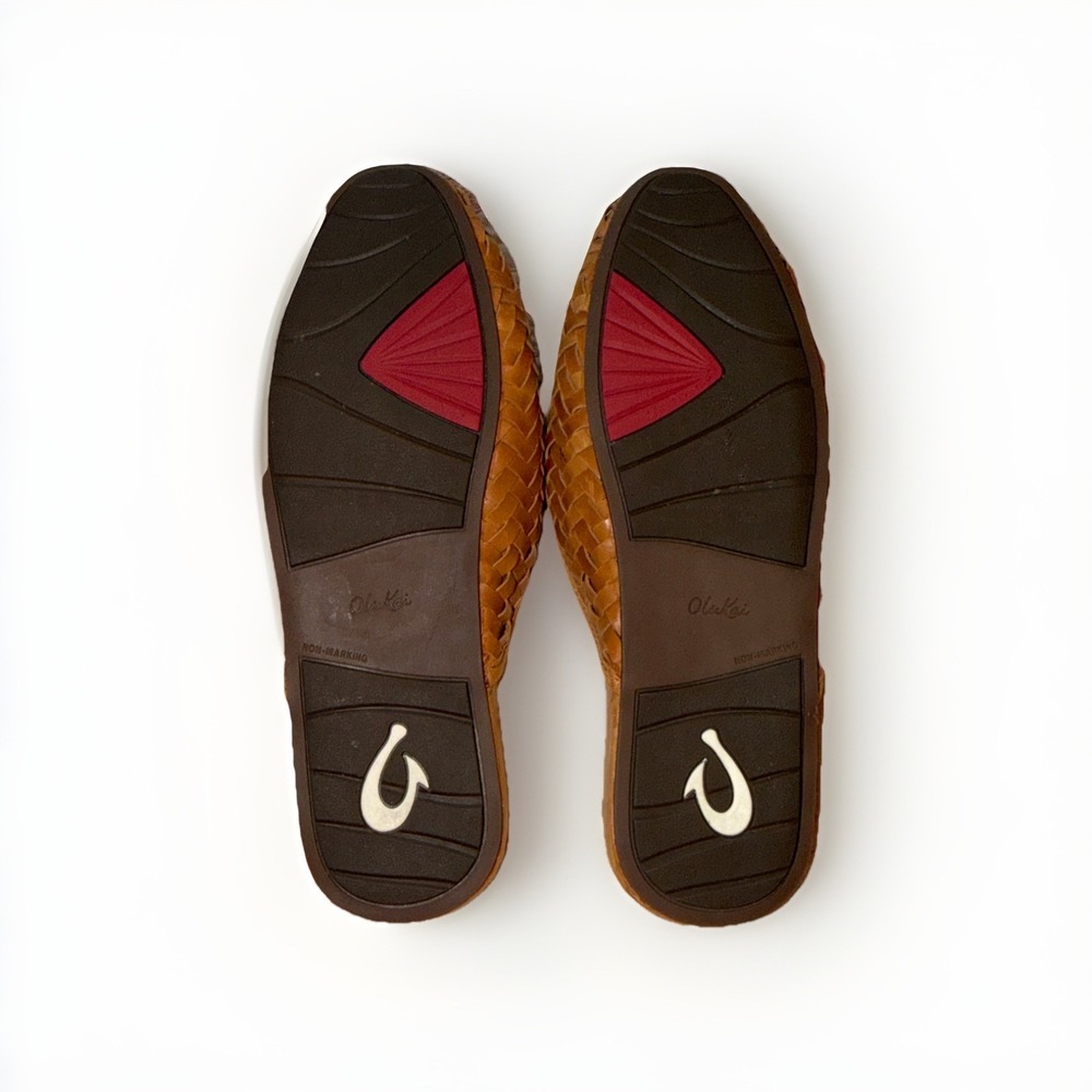 Olukai Mi'i Mule Women's Size 11!Woven Leather Slip-On Kukui Brown $180 MSRP - Picture 8 of 10
